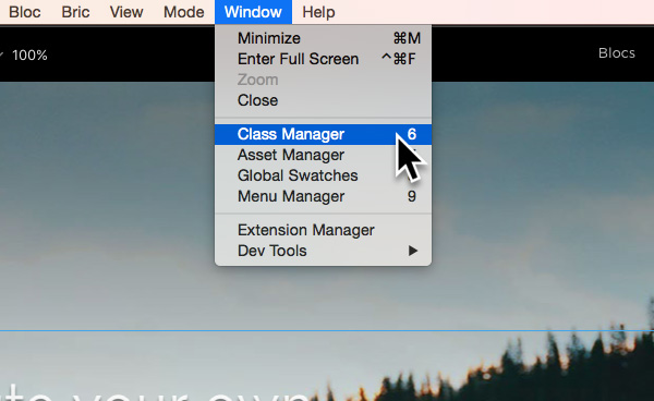 class-manager-menu